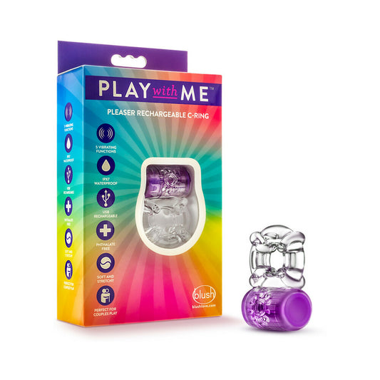Play With Me - Pleaser Rechargeable C-ring - Purple