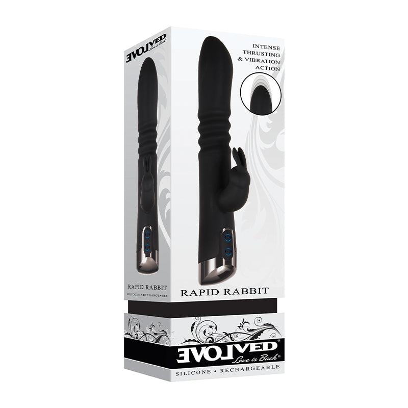 Evolved Rapid Rabbit Thrusting Dual Vibe - Black