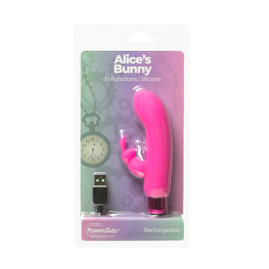 Alices Bunny Rechargeable Bullet With Removable Rabbit Sleeve Pink