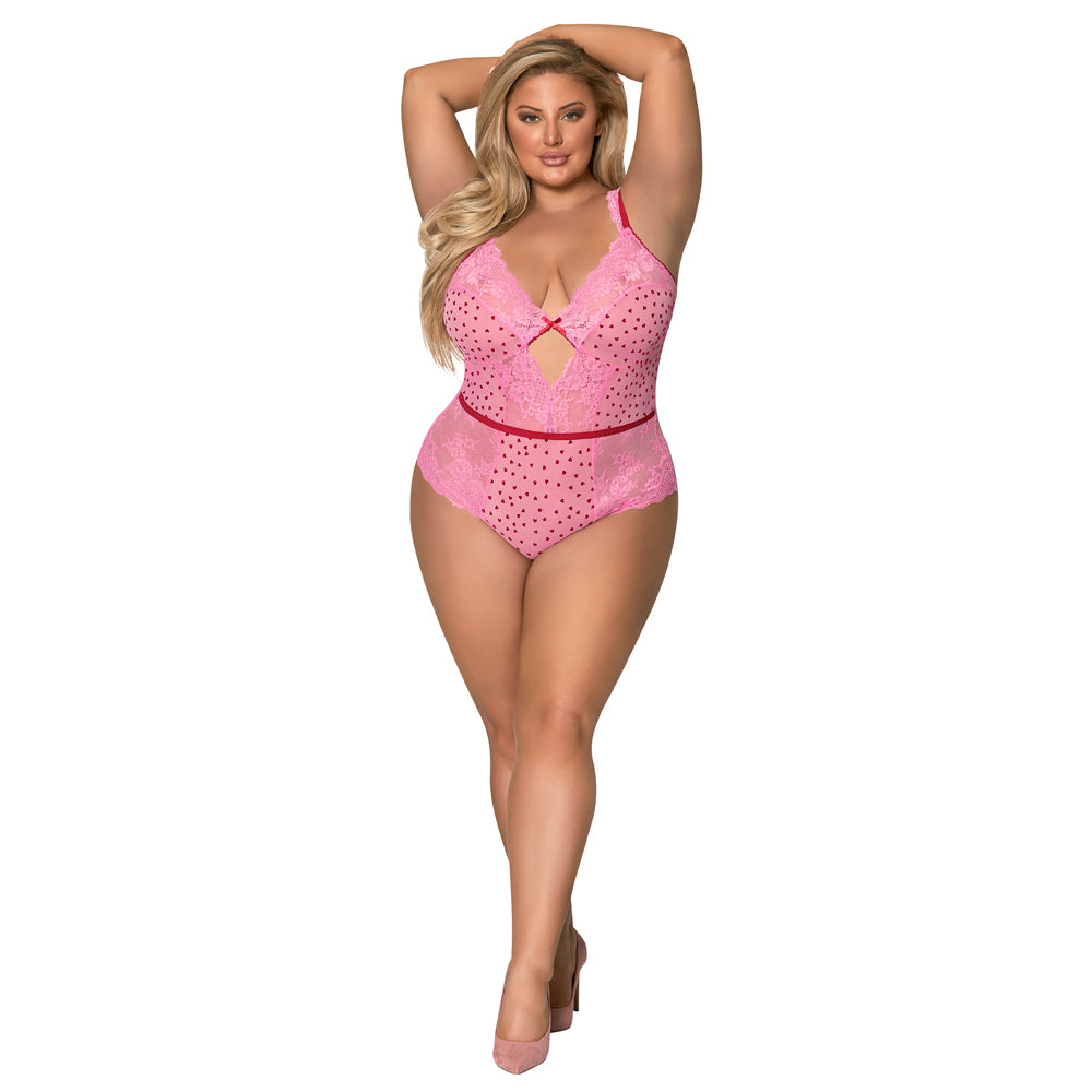 Magic Silk Tickled Pink Balconette Teddy Pink Queen