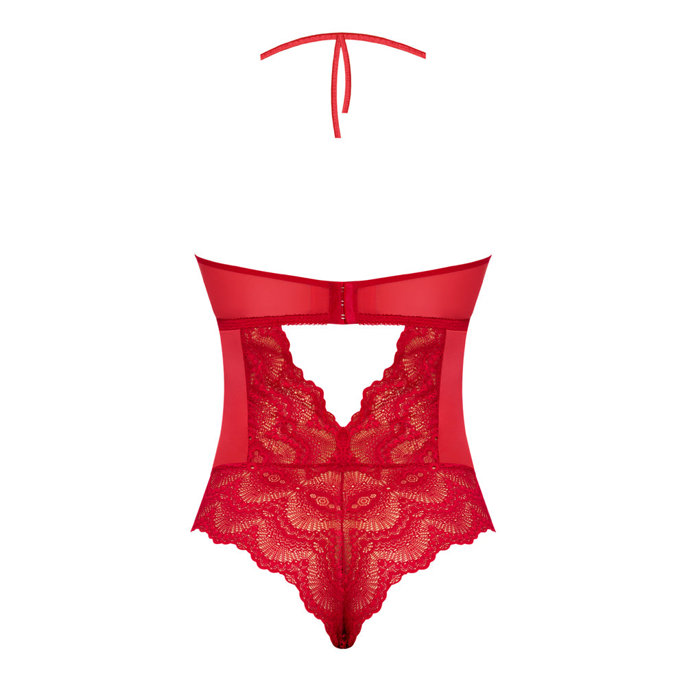 Magic Silk Sugar & Spice Teddy With Snap Crotch Red S/m