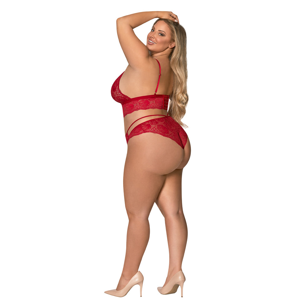 Magic Silk Sugar & Spice Bra & Panty Set Red Queen