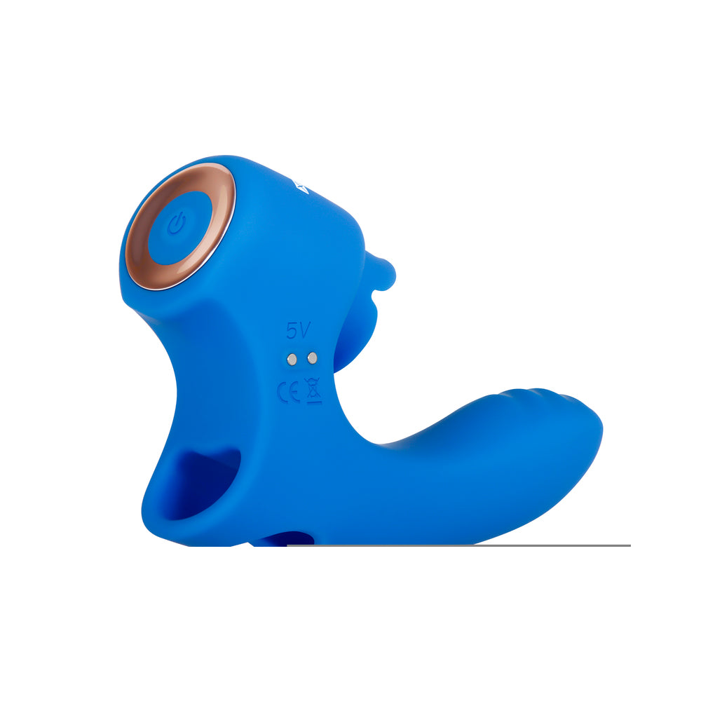 Gender X Flick It Finger Vibrator Blue