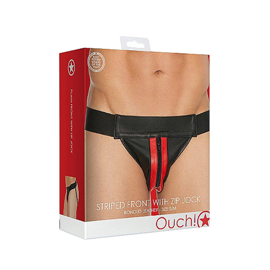 Ouch Jock Front Zip Red S/m