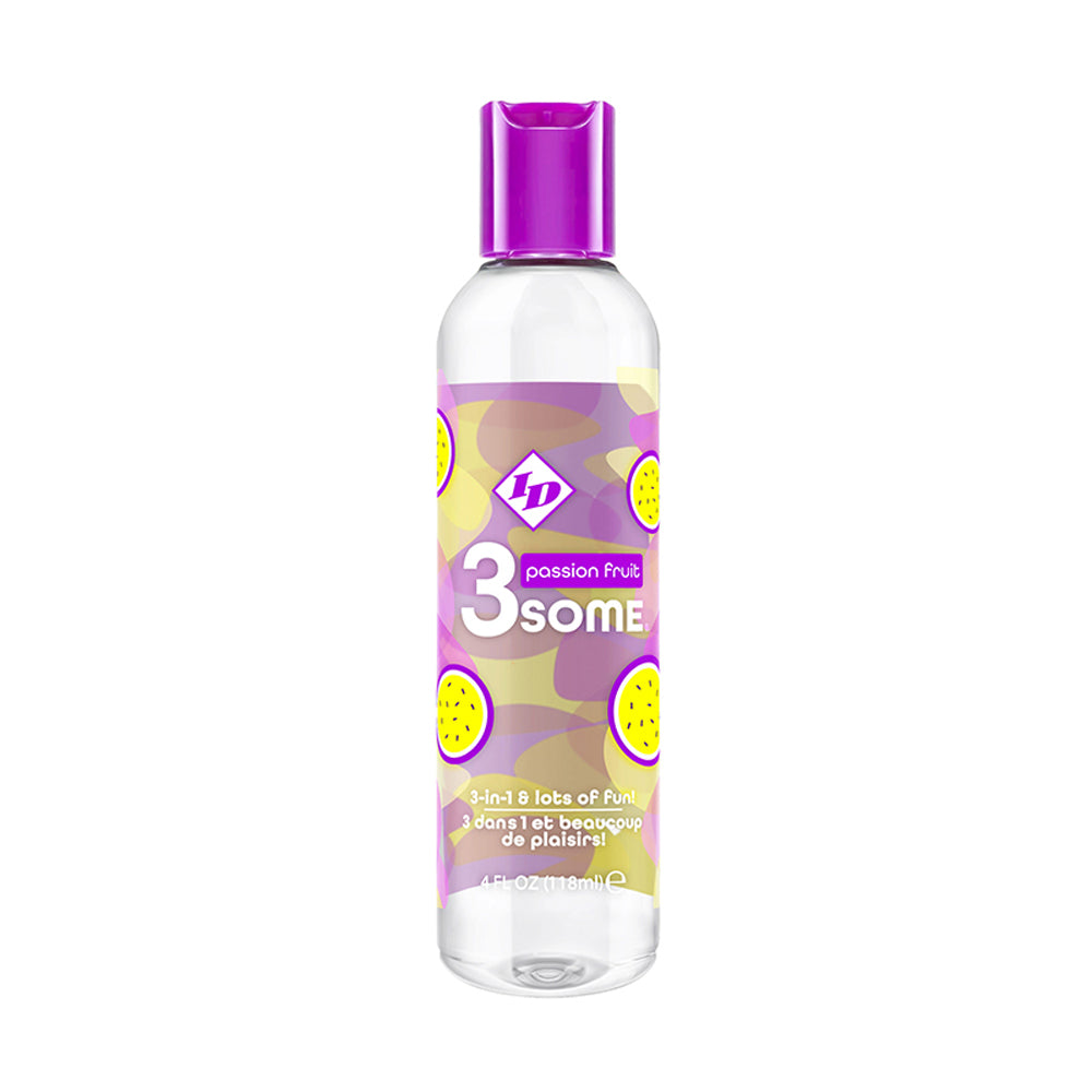 3some 3-in-1 Lubricant - Passion Fruit - 4 Fl. Oz.