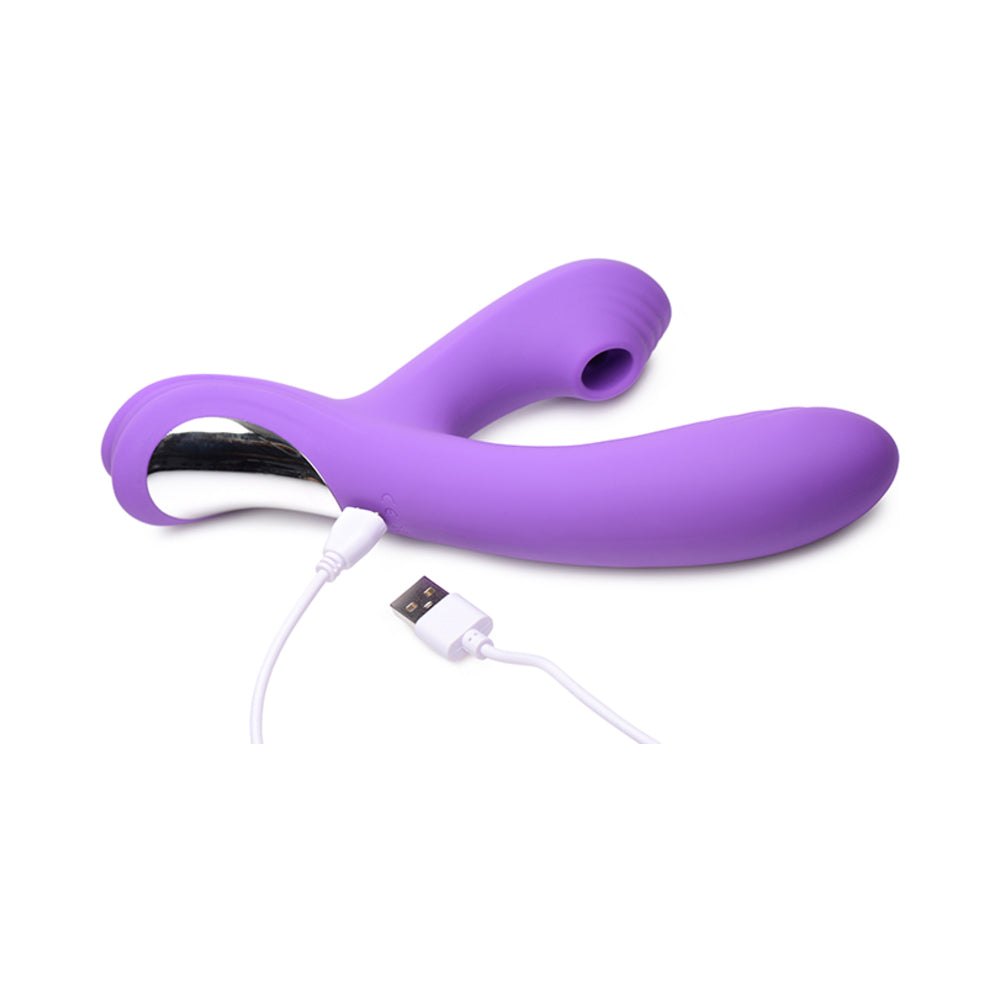 Power Bunny Shivers Suction Dual Stimulator Purple