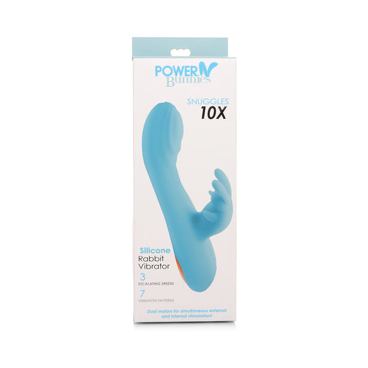 Power Bunny Snuggles Rabbit Vibe Silicone Rechargeable Teal