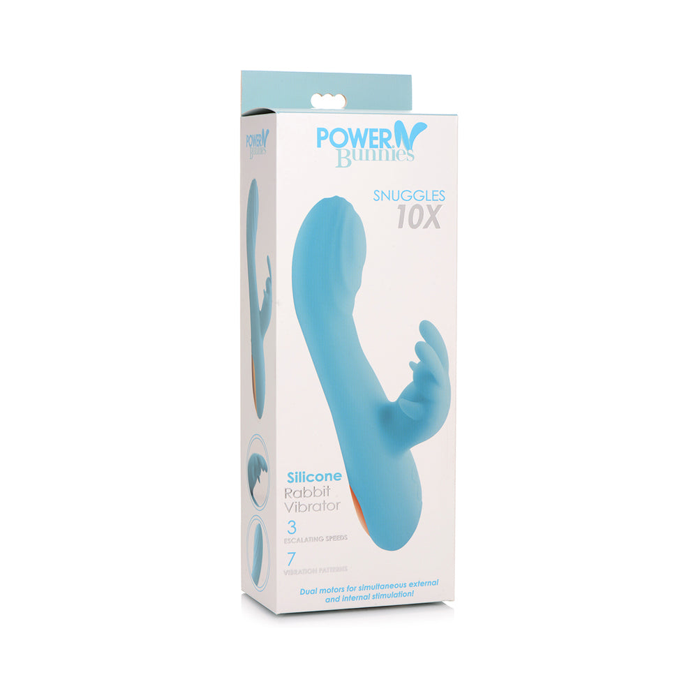 Power Bunny Snuggles Rabbit Vibe Silicone Rechargeable Teal