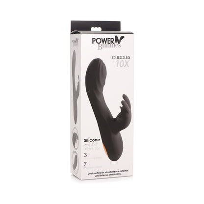 Power Bunny Cuddles Rabbit Vibe Silicone Rechargeable Black