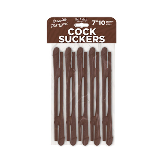 Cock Suckers Pecker Straws - Chocolate Lovers Pack of 10