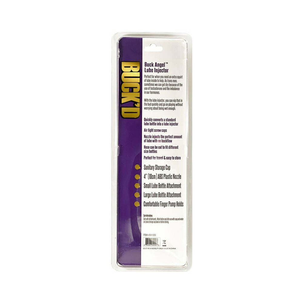 Buck'd Buck Angel Lube Injector - Black