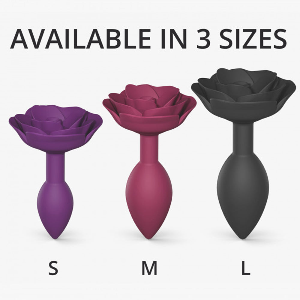 Love To Love Open Roses Anal Plug Large Black Onyx