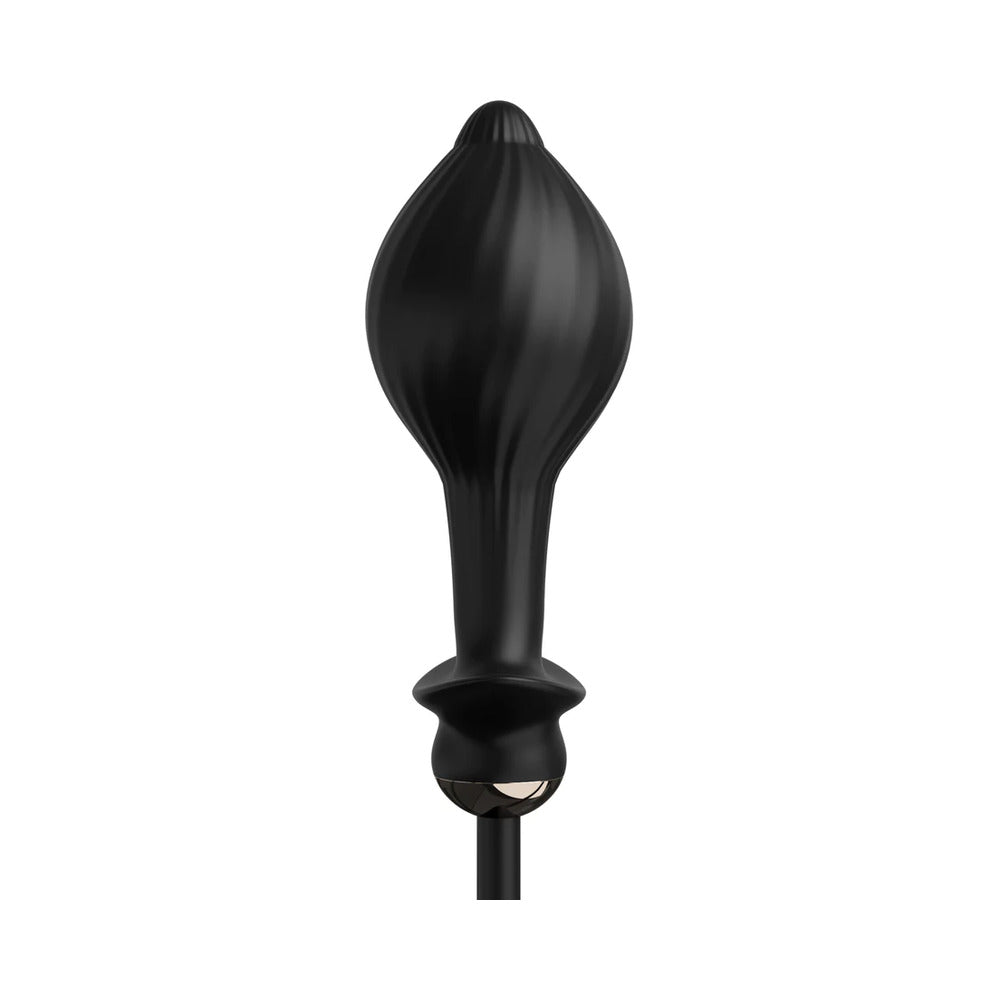 Anal Fantasy Elite Collection Auto Throb Inflatable Vibrating Plug - Black