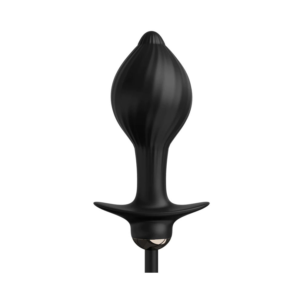 Anal Fantasy Elite Collection Auto Throb Inflatable Vibrating Plug - Black