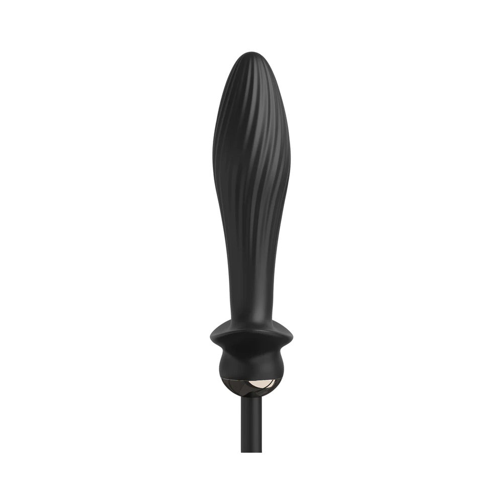 Anal Fantasy Elite Collection Auto Throb Inflatable Vibrating Plug - Black
