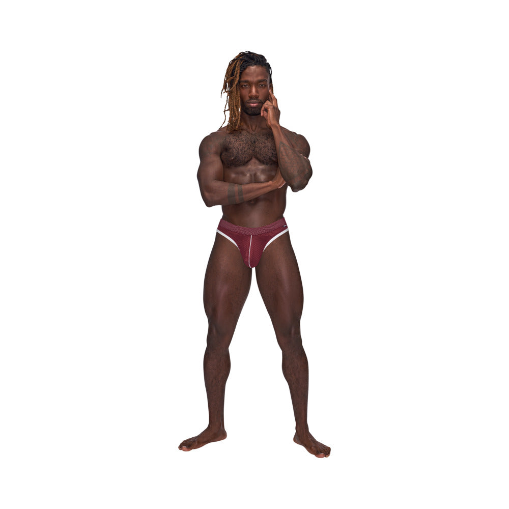 Mp Sport Mesh Sport Thong Burgundy S/m