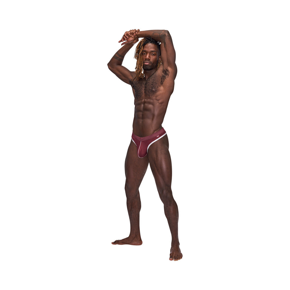 Mp Sport Mesh Sport Thong Burgundy S/m