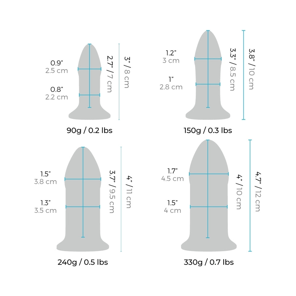 b-Vibe Glass Anal Dilator 4 pc Set