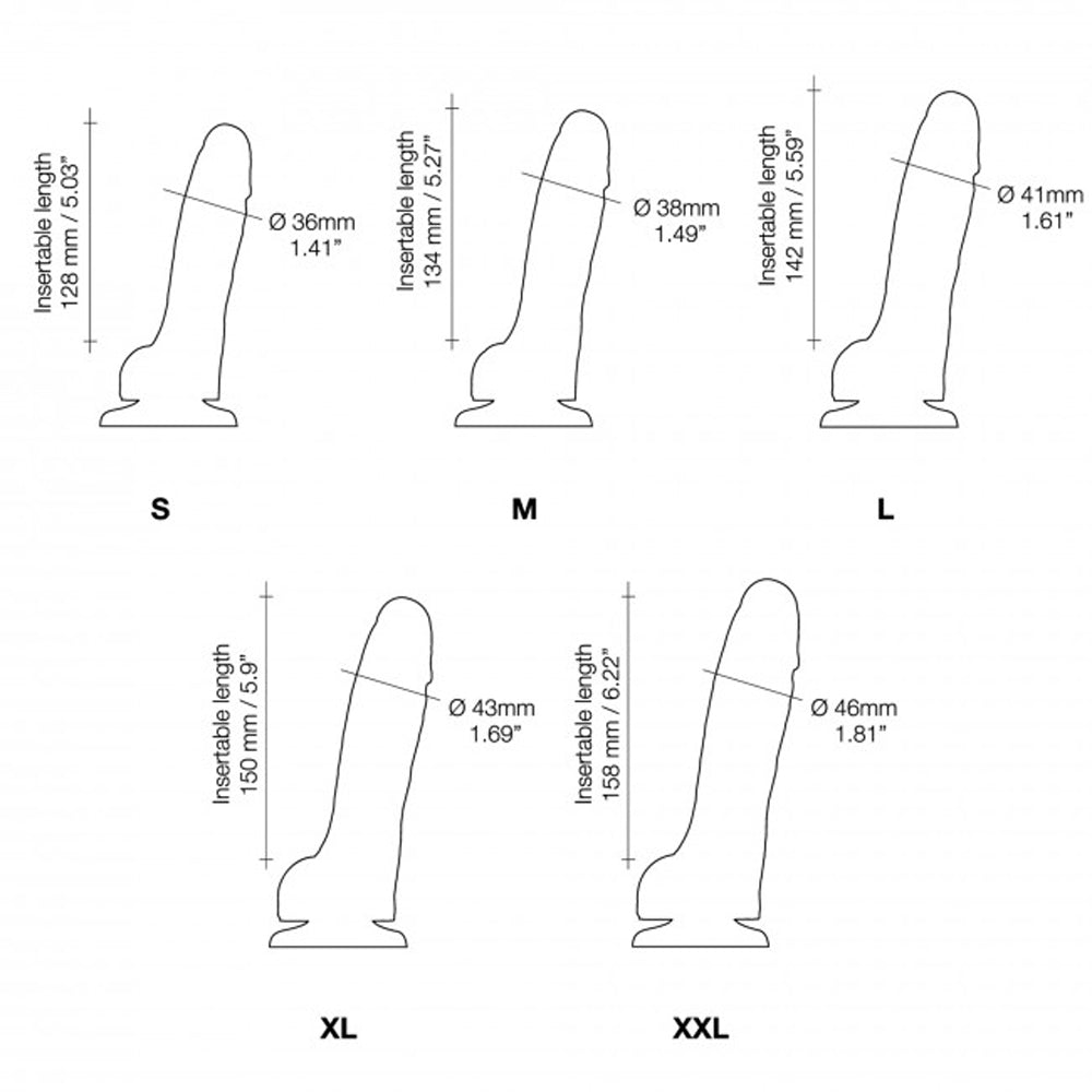 Strap-on-me Sliding Skin Realistic Dual-density Dildo Dual Fuchsia L