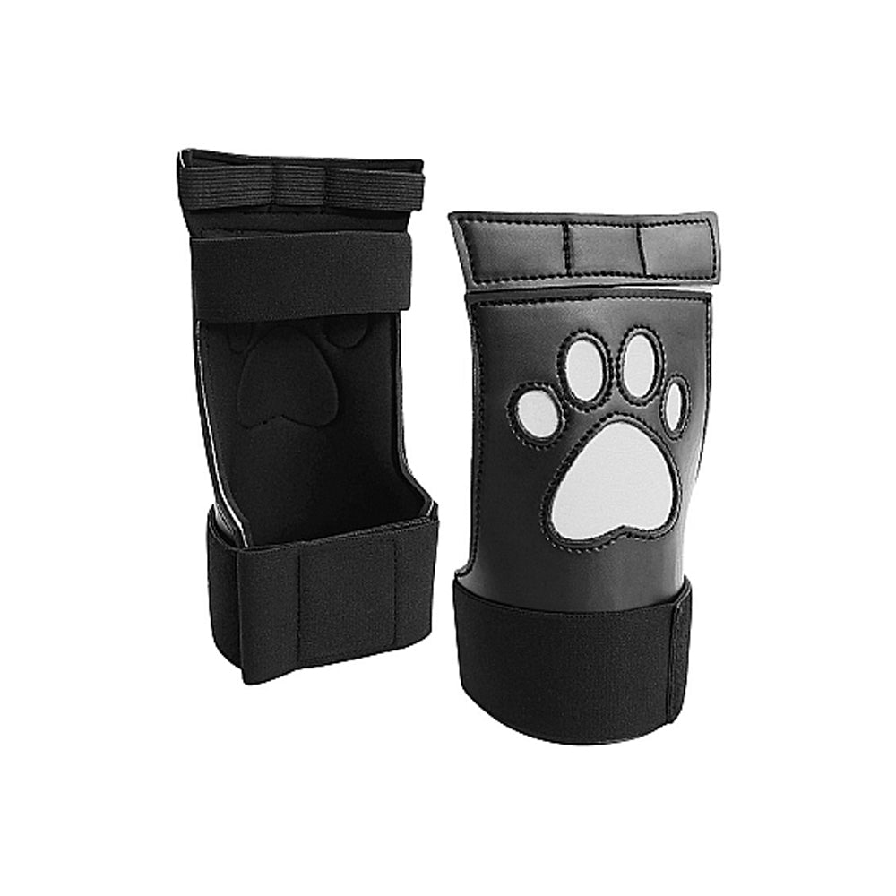 Puppy Play Neoprene Puppy Paw Gloves Black