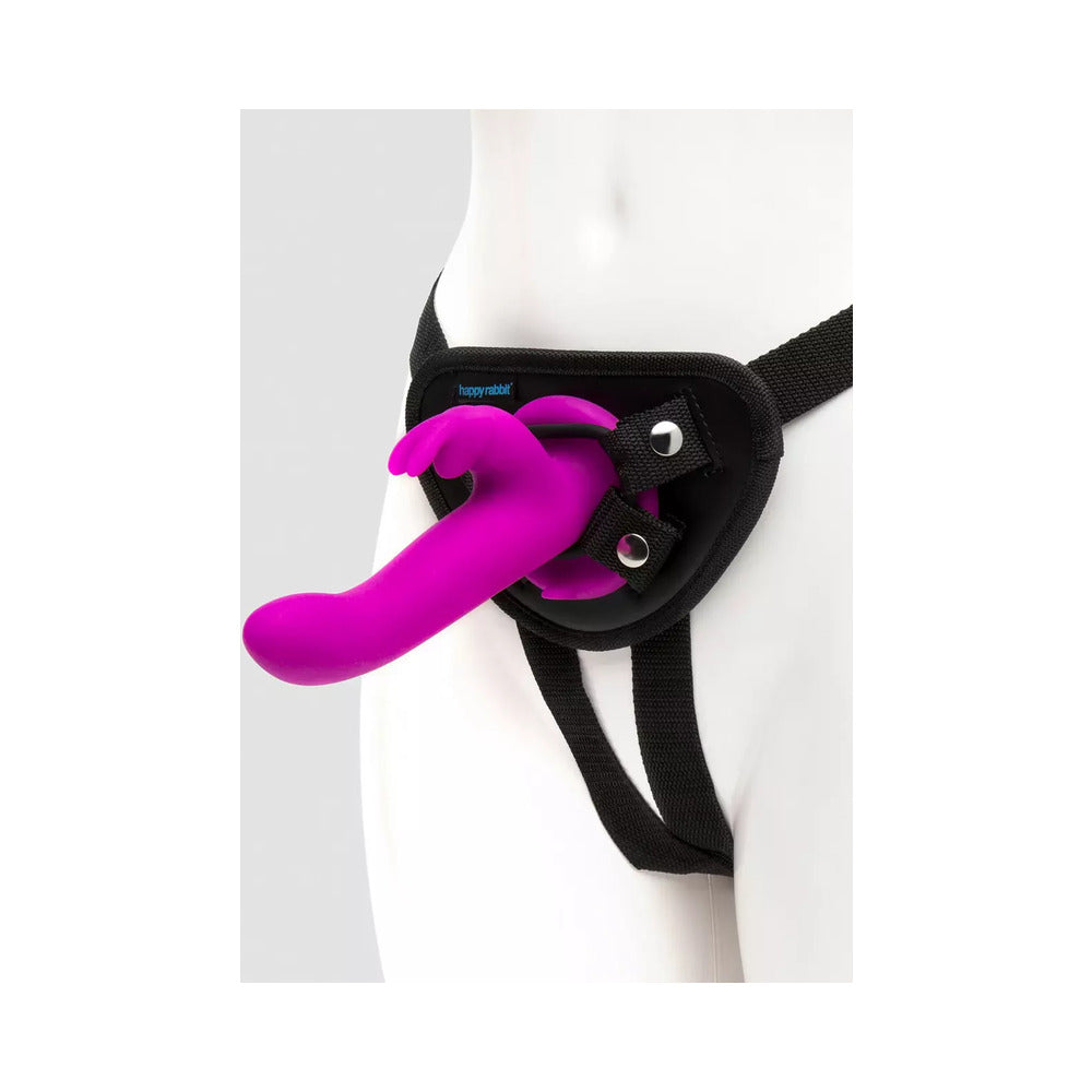Happy Rabbit Vibrating Strap-on Harness Set Purple