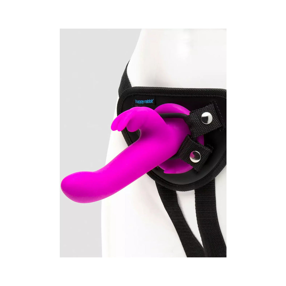 Happy Rabbit Vibrating Strap-on Harness Set Purple