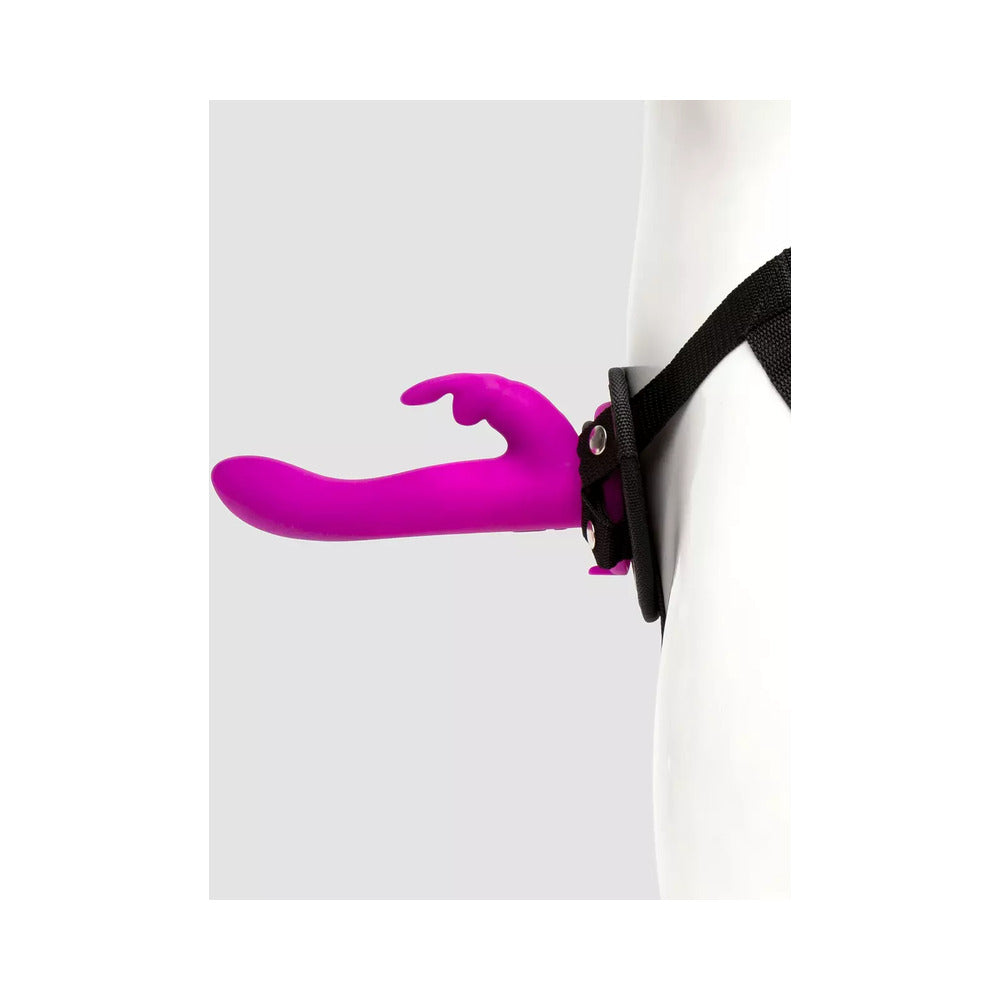 Happy Rabbit Vibrating Strap-on Harness Set Purple