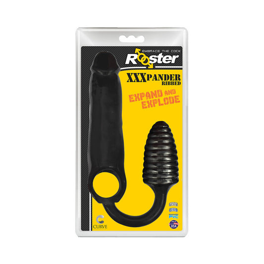 Rooster Xxxpander Ribbed Sheath Black