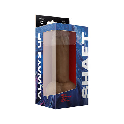 Shaft Model C 8.5 In. Dual Density Silicone Dildo With Balls & Suction Cup Oak
