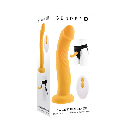 Gender X Sweet Embrace Vibrator And Strap-on Harness Yellow