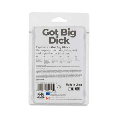 Got Big Dick Cockring 2-pack Smoke