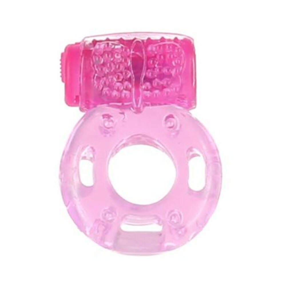 Powerbullet Vibrating Cockring Butterfly Pink