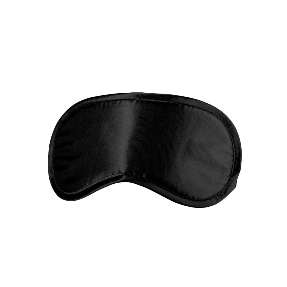 Ouch! Black & White Satin Eye Mask Black