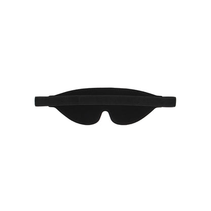 Ouch! Black & White Bonded Leather Eye Mask Ouch With Elastic Straps Black