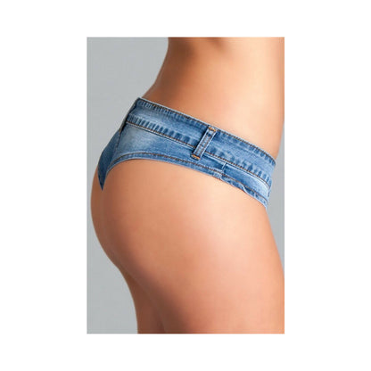 Suns Out Buns Out Denim Booty Shorts Blue Small