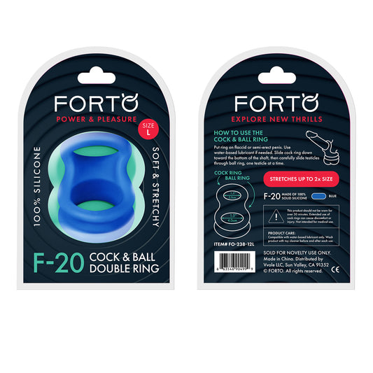 Forto F-20: Balls Stretcher Liquid Silicone 55/72 Mm Blue