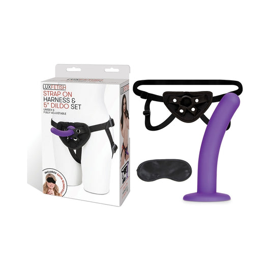Lux Fetish Strap-on Harness 5 In. Dildo Set