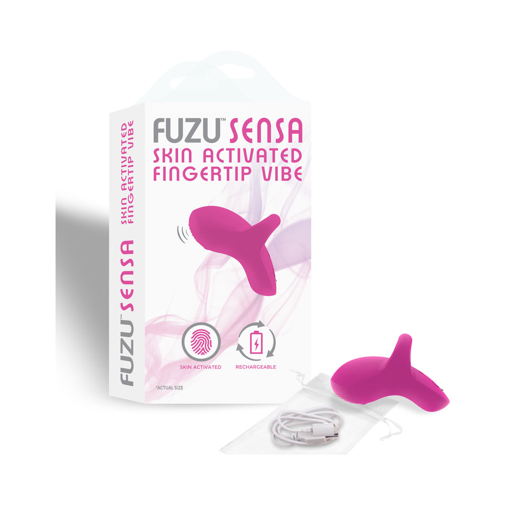 Fuzu Sensa Rechargeable Skin Activated Fingertip Vibe Pink