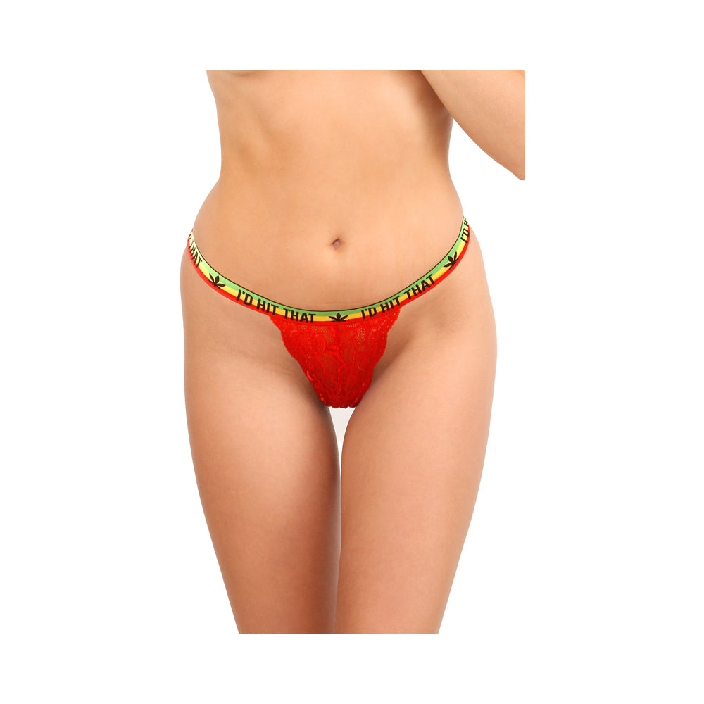 Fantasy Lingerie Vibes Trippy Vibes Pack 3-piece Lace Thong Panty Set Black/red/pink O/s