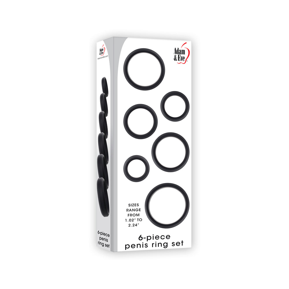 A&E 6-Piece Penis Ring Set