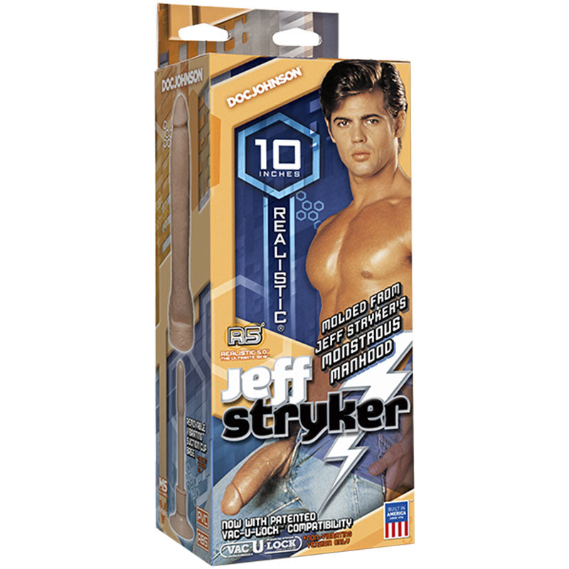 Jeff Stryker Realistic Vibrating Cock Beige Dildo –