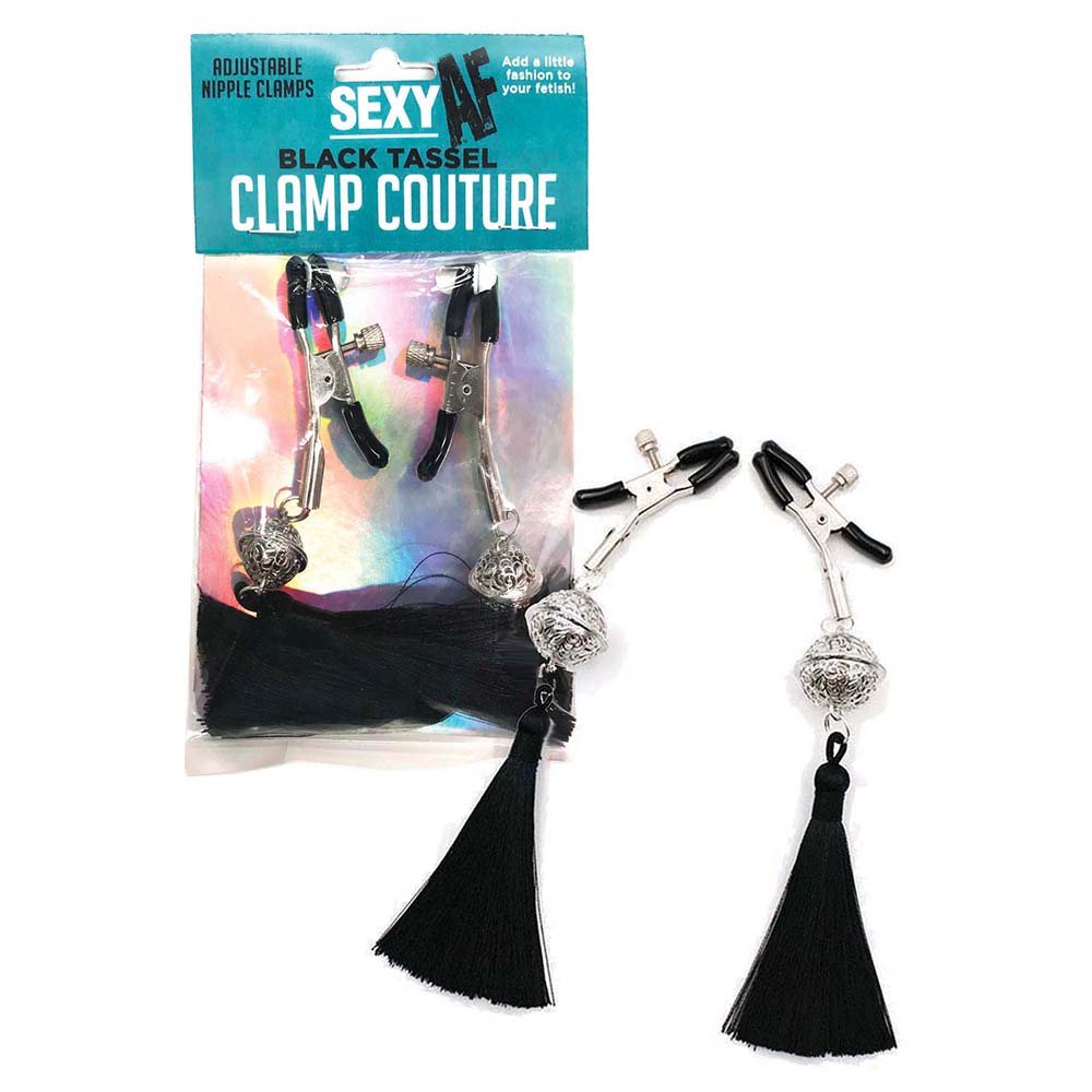 Af Sexy Nipple Clamps Black Tassle