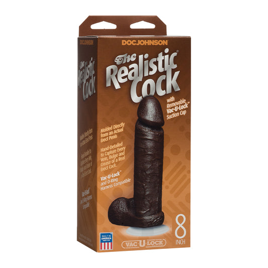 The Realistic Cock 8" - Brown