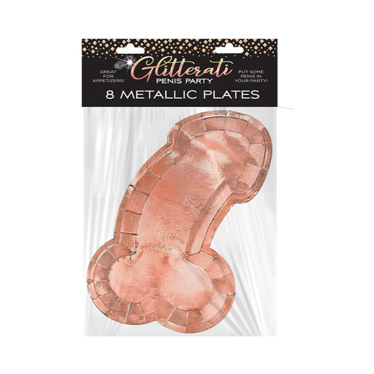 Glitterati Penis Rose Gold Plates 8