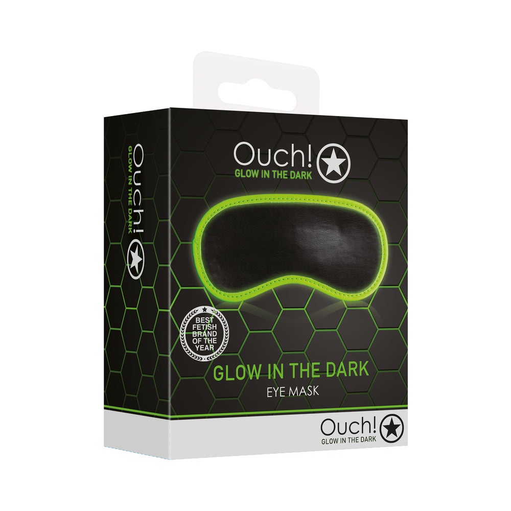 Ouch! Glow Eye Mask - Glow In The Dark - Green