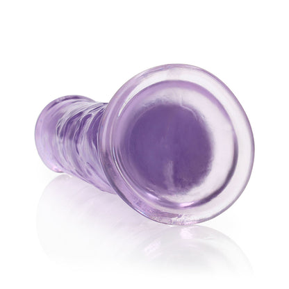 Realrock Crystal Clear Straight 9 In. Dildo Without Balls Purple