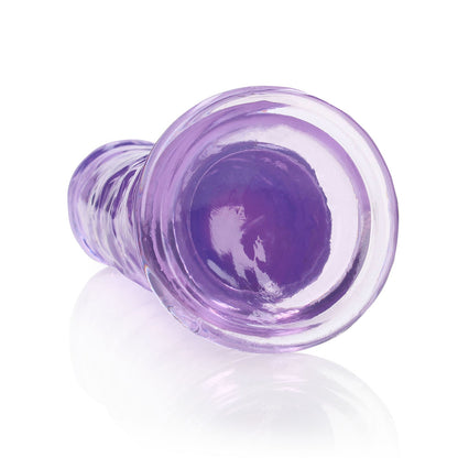 Realrock Crystal Clear Straight 10 In. Dildo Without Balls Purple