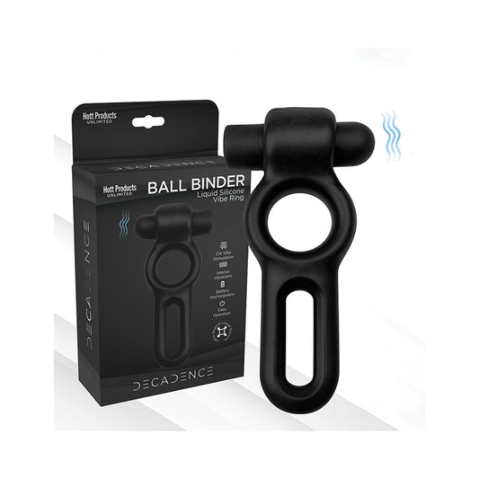 Decadence Ball Binder Cock & Ball Ring With Power Bullet