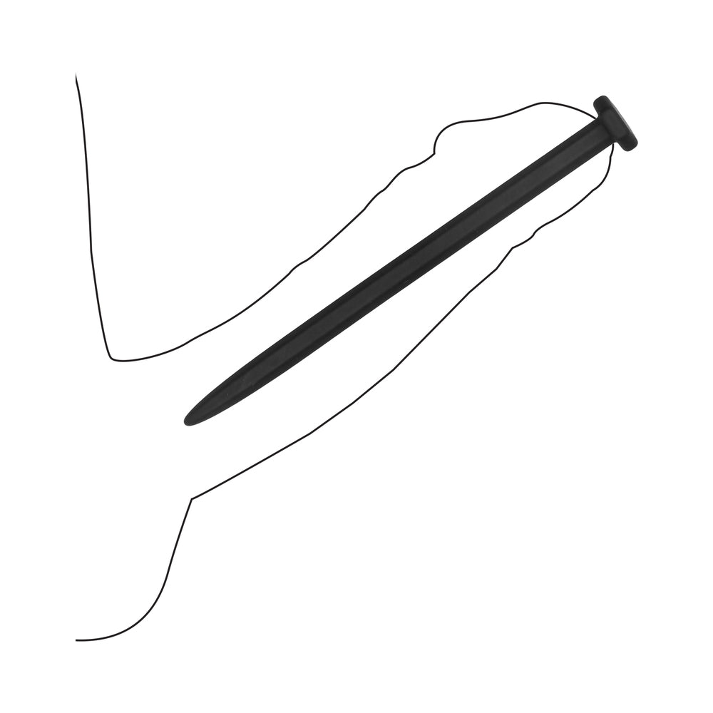 Ouch! Urethral Sounding - Silicone Rugged Nail Plug Set - Black