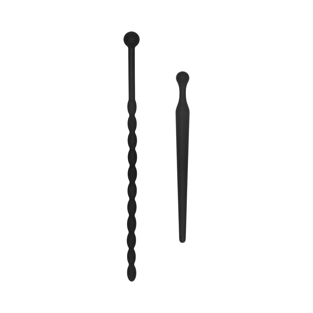 Ouch! Urethral Sounding - Silicone Beginners Plug Set - Black